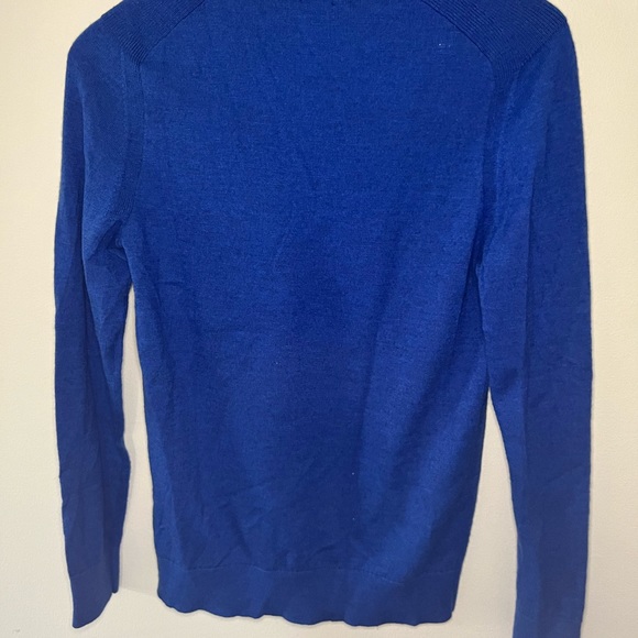 Express | Mens Small / Petite | Blue Vneck Wool Blend Sweater - Picture 6 of 9